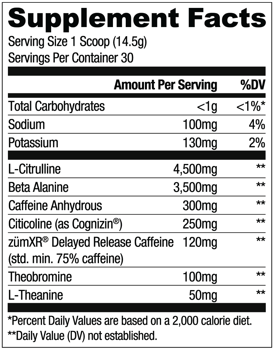 Loaded Pre Sour Punch® Sour Blue Raz - RYSE Supplements