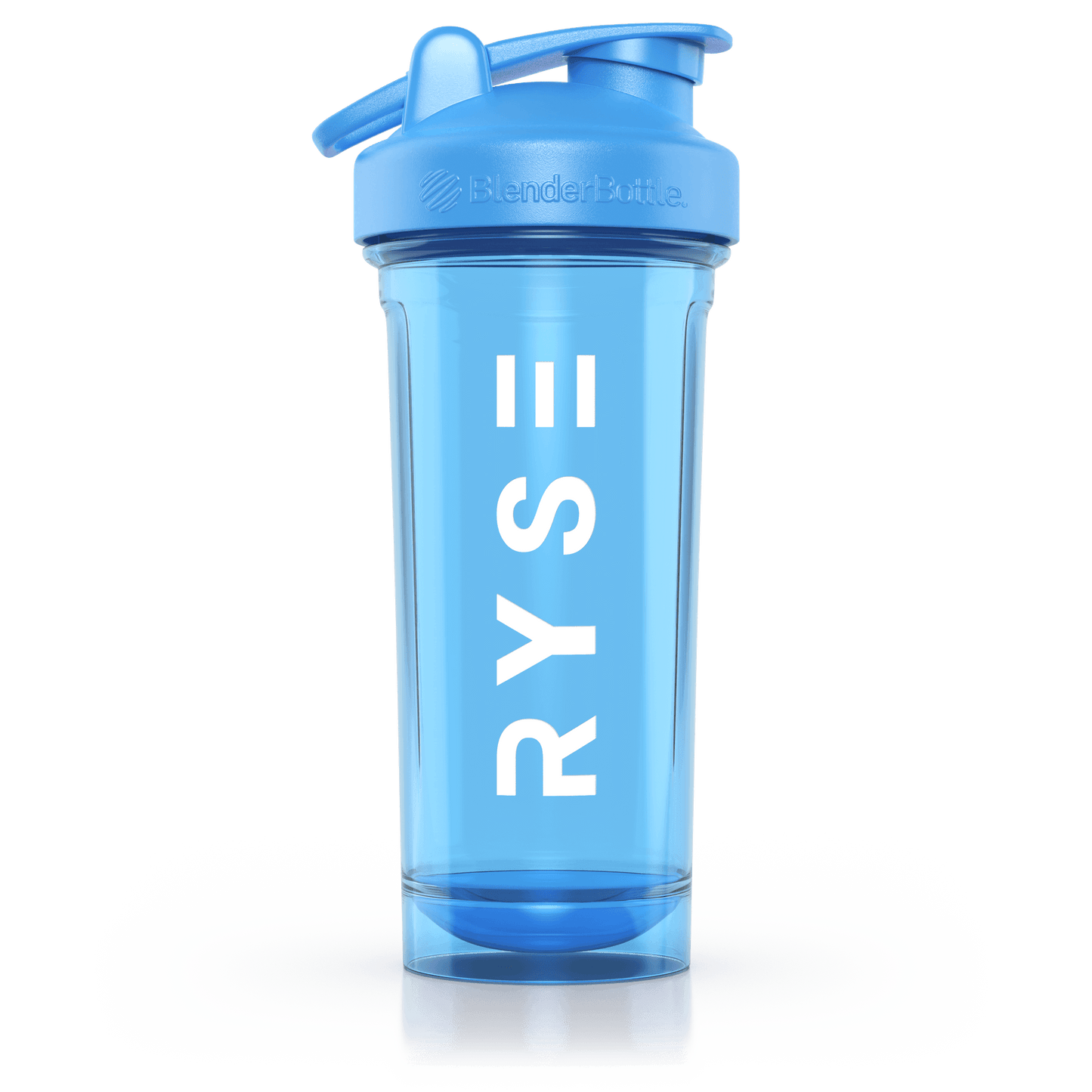 RYSE x Blender Bottle Blue Clear / Vertical Logo (28oz) - RYSE Supplements