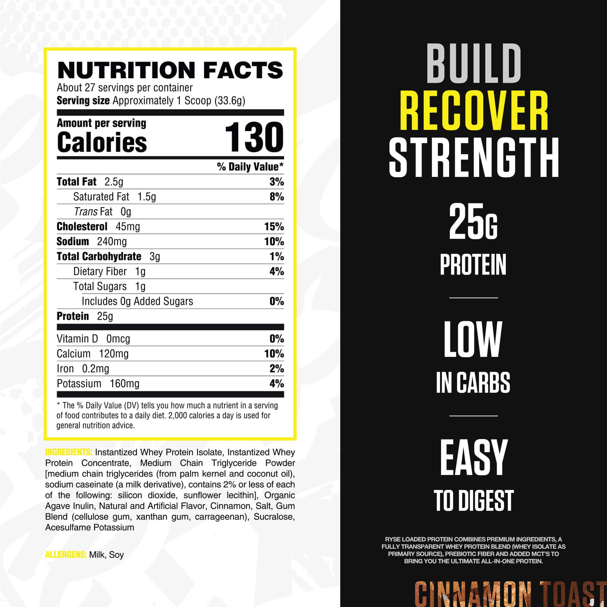 Loaded Protein Cinnamon Toast - RYSE Supplements