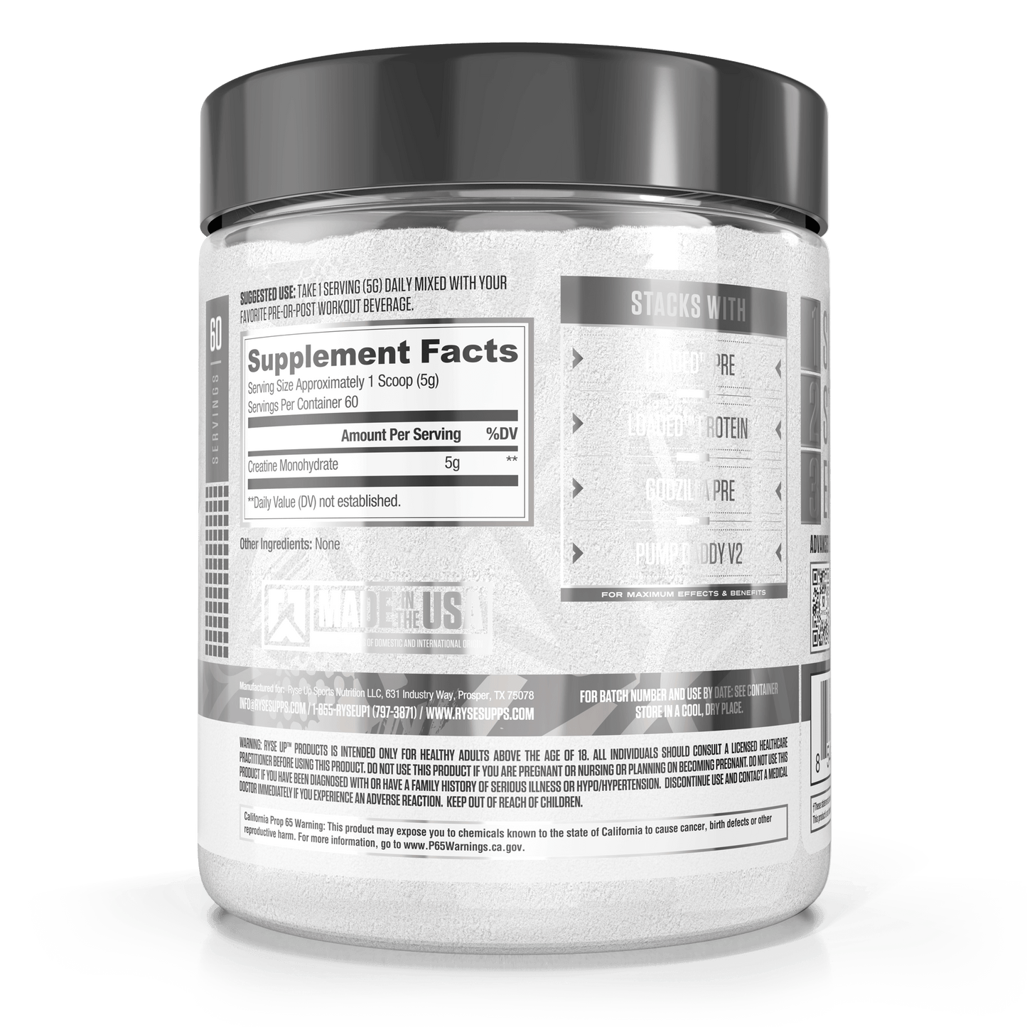Creatine Monohydrate Unflavored - RYSE Supplements