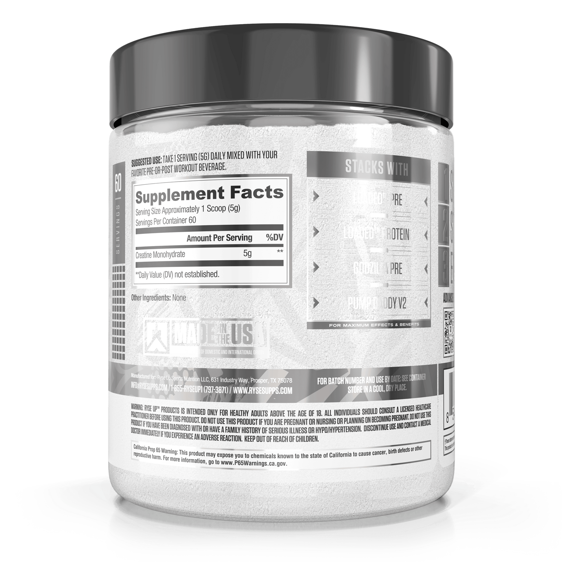 Creatine Monohydrate Unflavored - RYSE Supplements