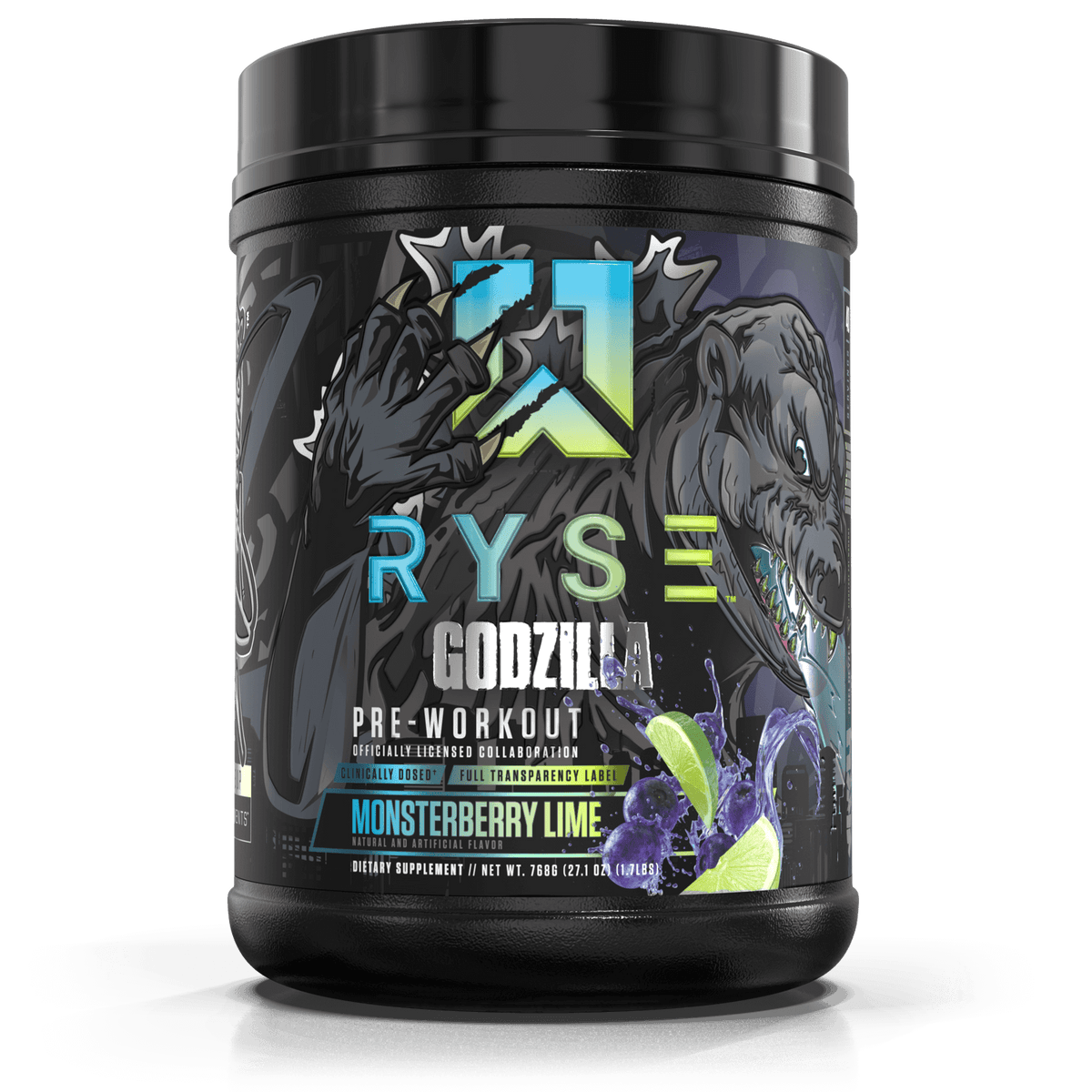Godzilla Pre-Workout | RYSE Supps Monsterberry Lime - RYSE Supplements