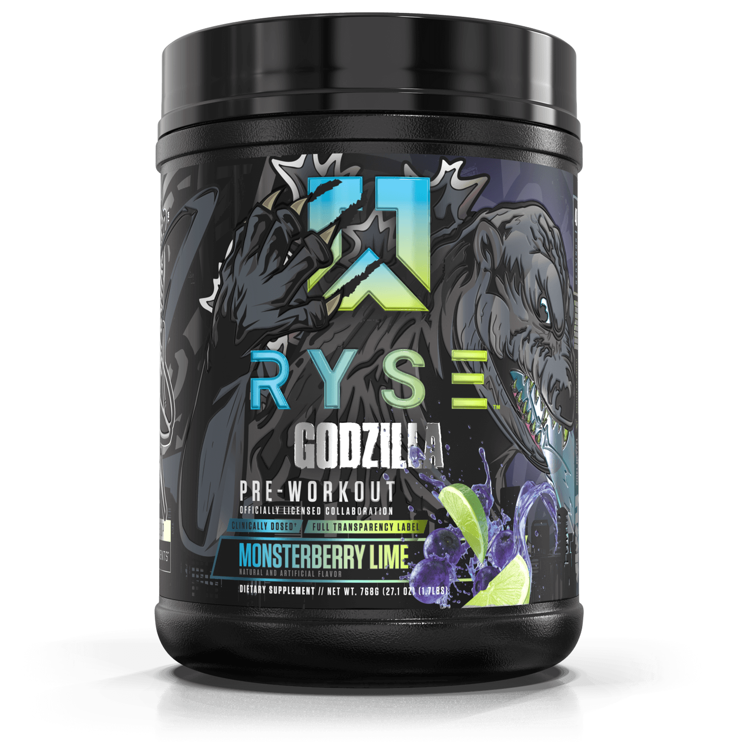 Godzilla Pre-Workout | RYSE Supps Monsterberry Lime - RYSE Supplements