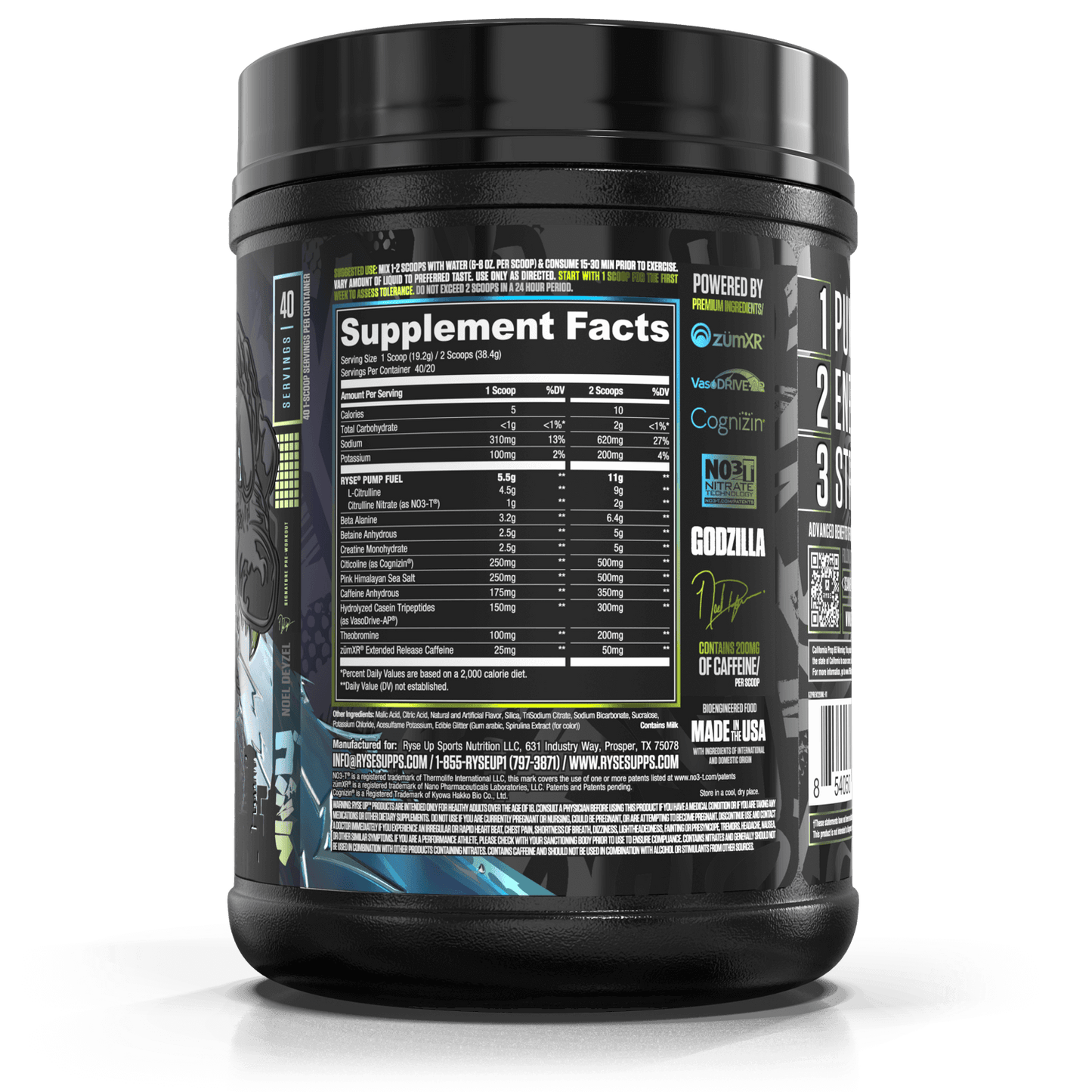 Godzilla Pre-Workout | RYSE Supps Monsterberry Lime - RYSE Supplements