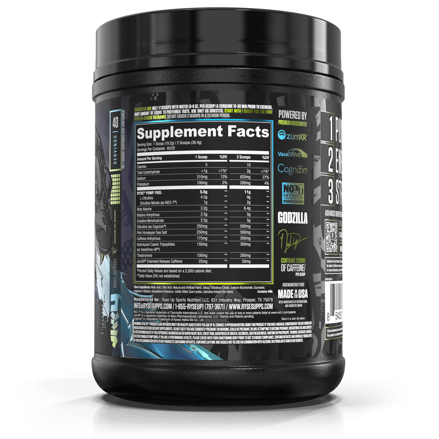 Godzilla Pre-Workout | RYSE Supps Monsterberry Lime - RYSE Supplements