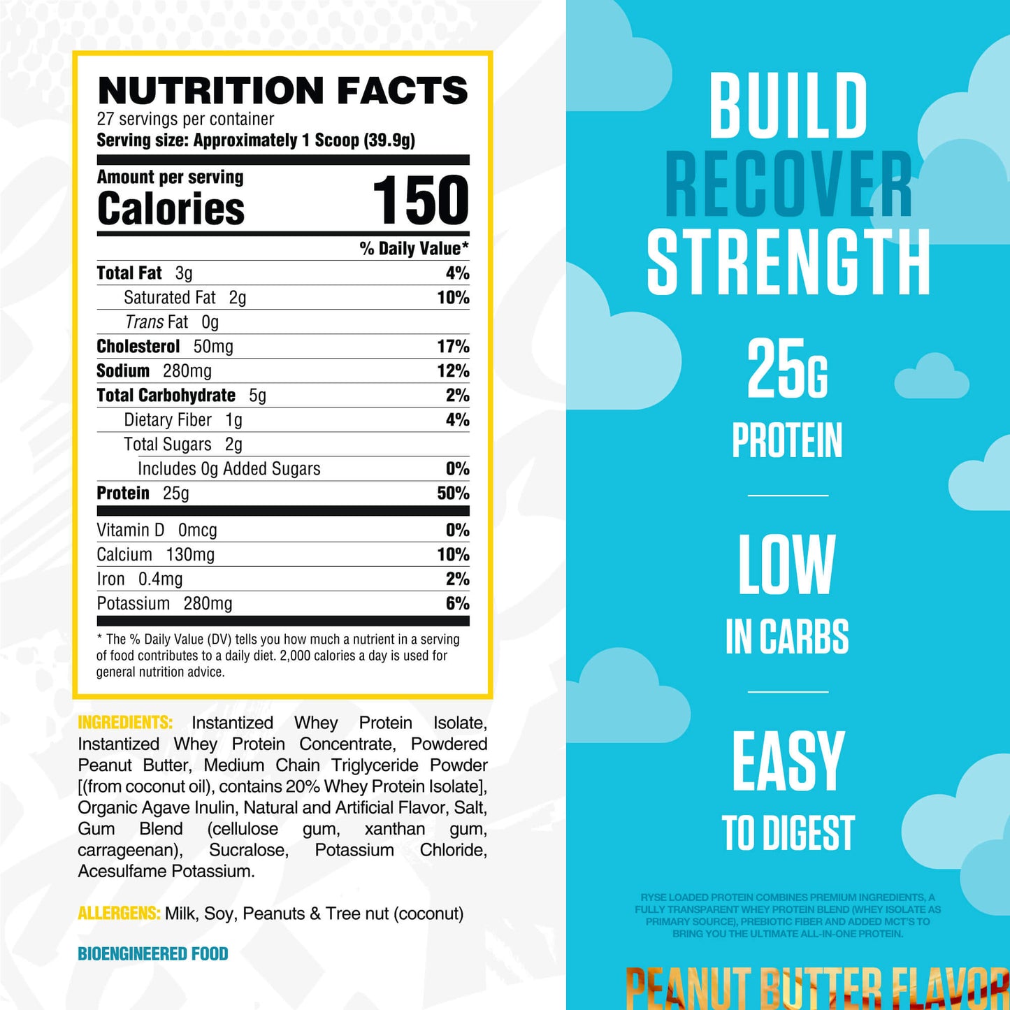 Loaded Protein Skippy® Peanut Butter Flavor - RYSE Supplements