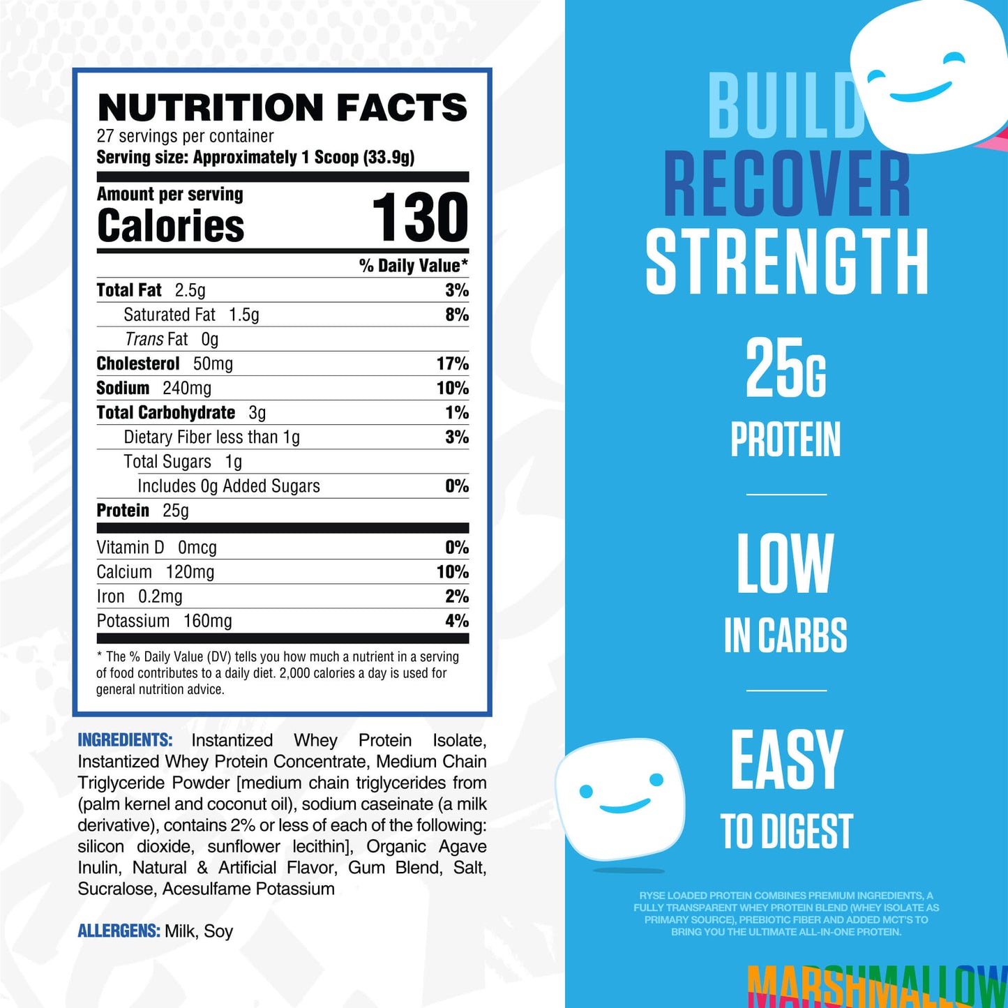 Loaded Protein Jet-Puffed™ Marshmallow - RYSE Supplements