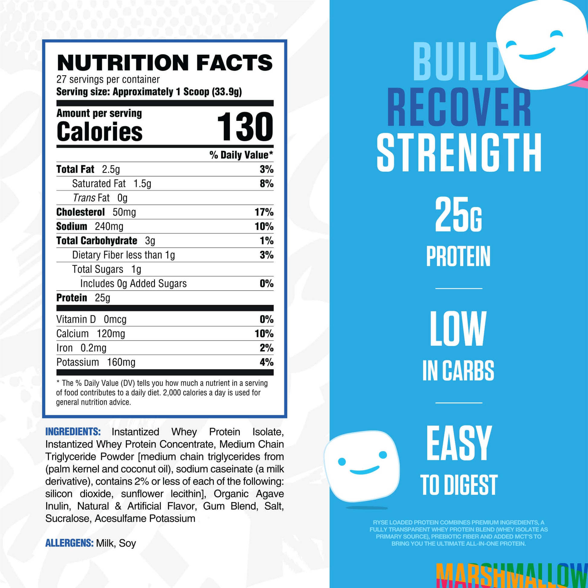 Loaded Protein Jet-Puffed™ Marshmallow - RYSE Supplements