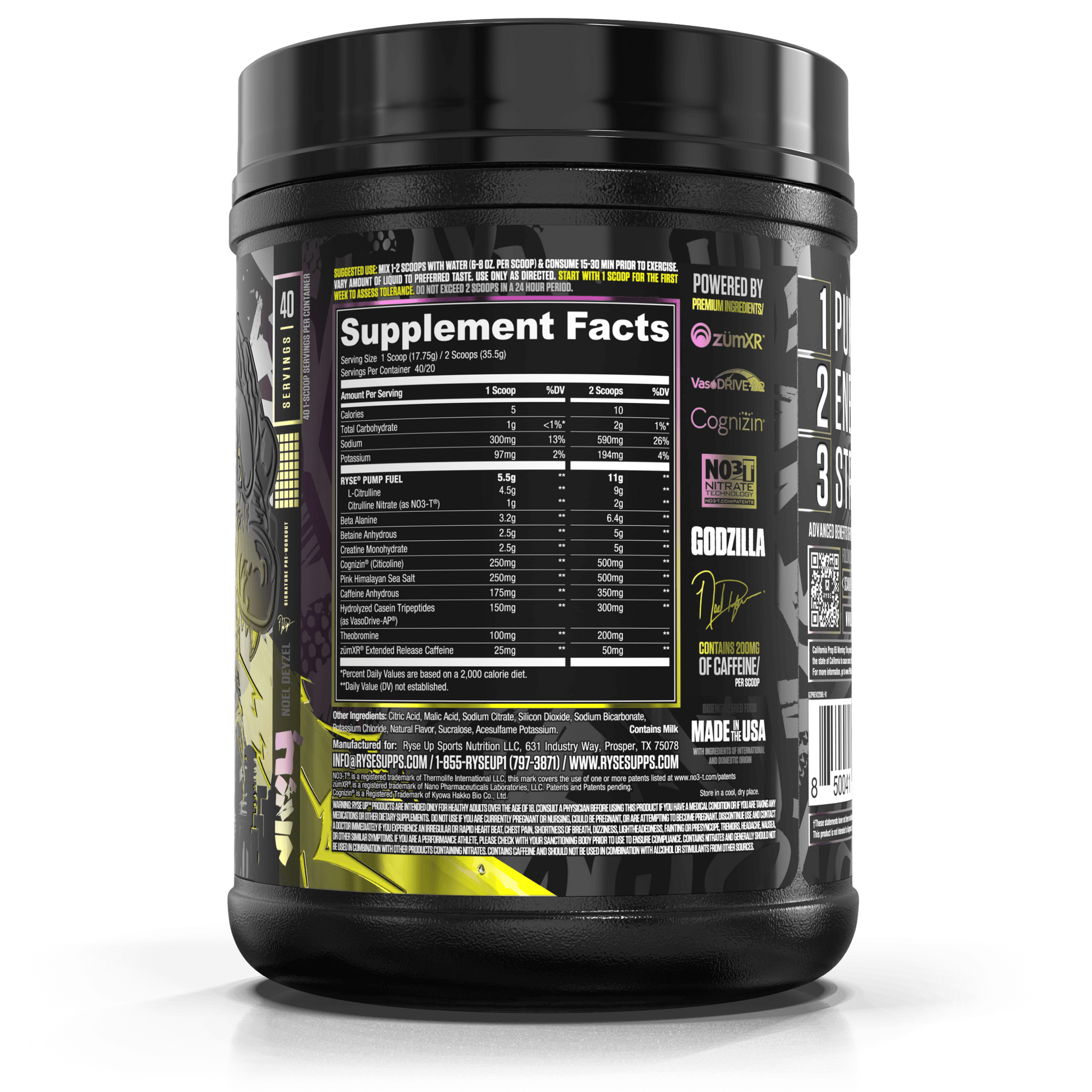 Godzilla Pre-Workout | RYSE Supps Blackberry Lemonade - RYSE Supplements