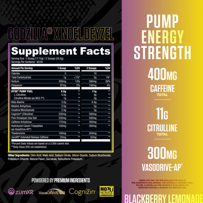 Godzilla Pre-Workout | RYSE Supps Blackberry Lemonade - RYSE Supplements