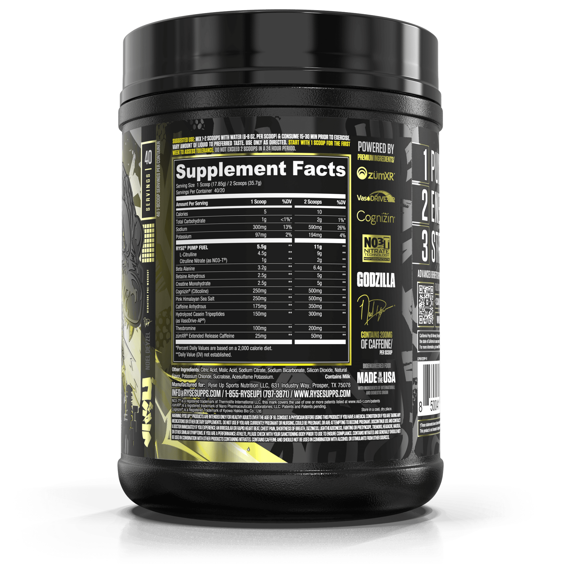 Godzilla Pre-Workout | RYSE Supps Passion Pineapple - RYSE Supplements