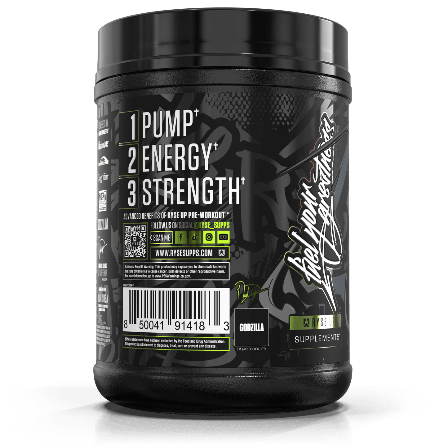Godzilla Pre-Workout | RYSE Supps Strawberry Kiwi - RYSE Supplements