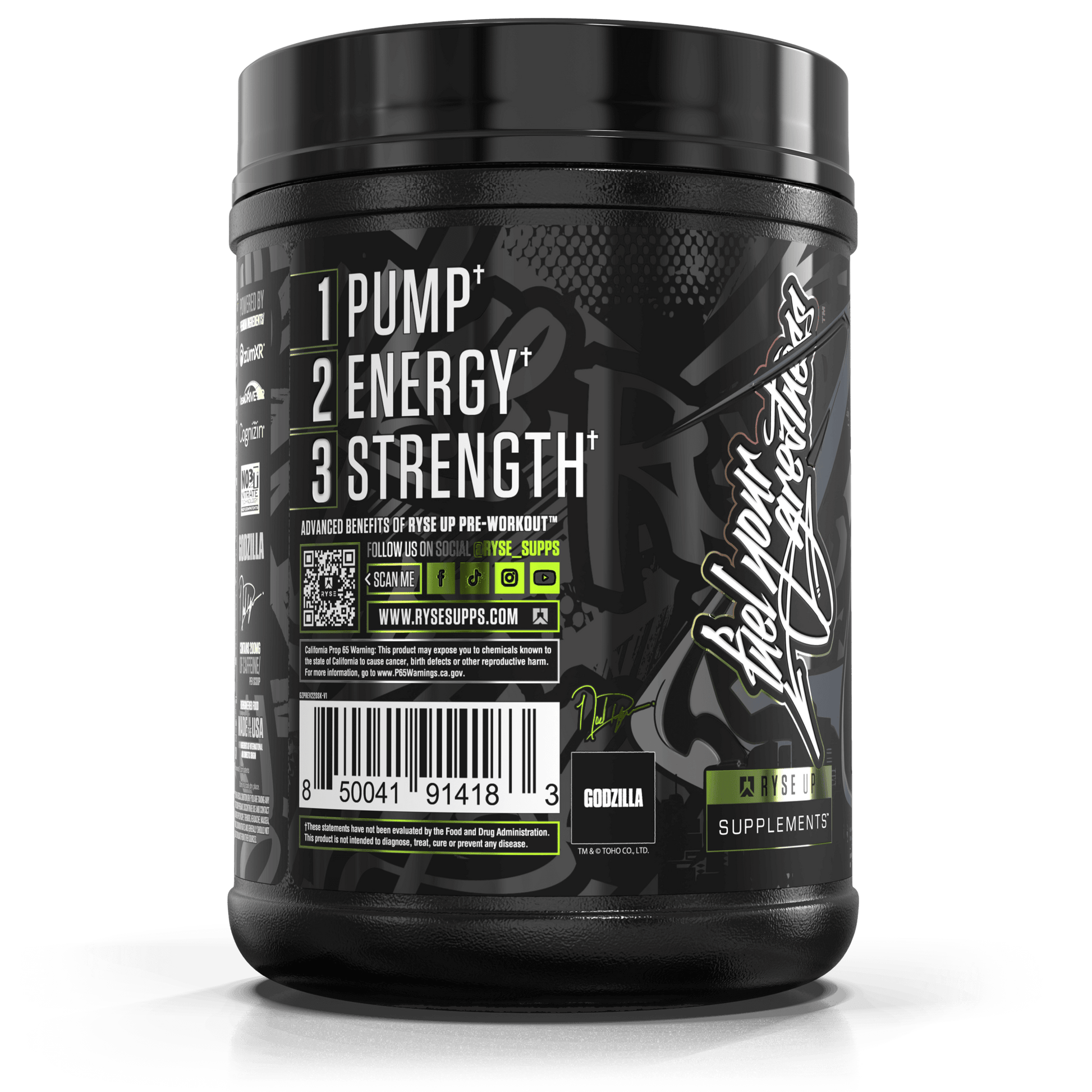 Godzilla Pre-Workout | RYSE Supps Strawberry Kiwi - RYSE Supplements