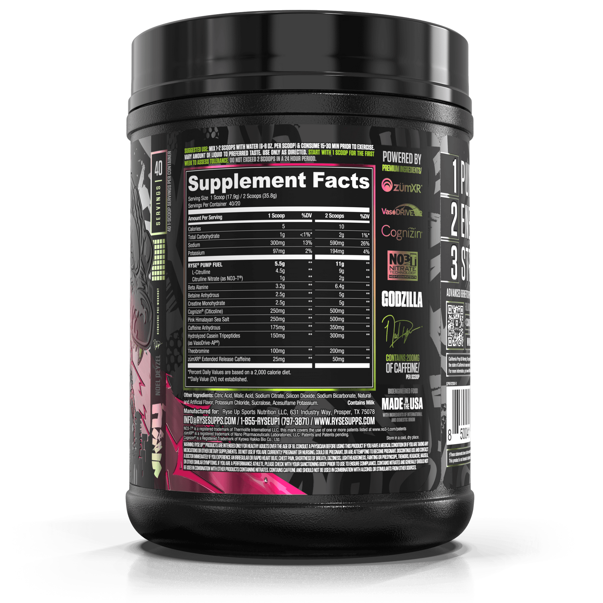 Godzilla Pre-Workout | RYSE Supps Strawberry Kiwi - RYSE Supplements