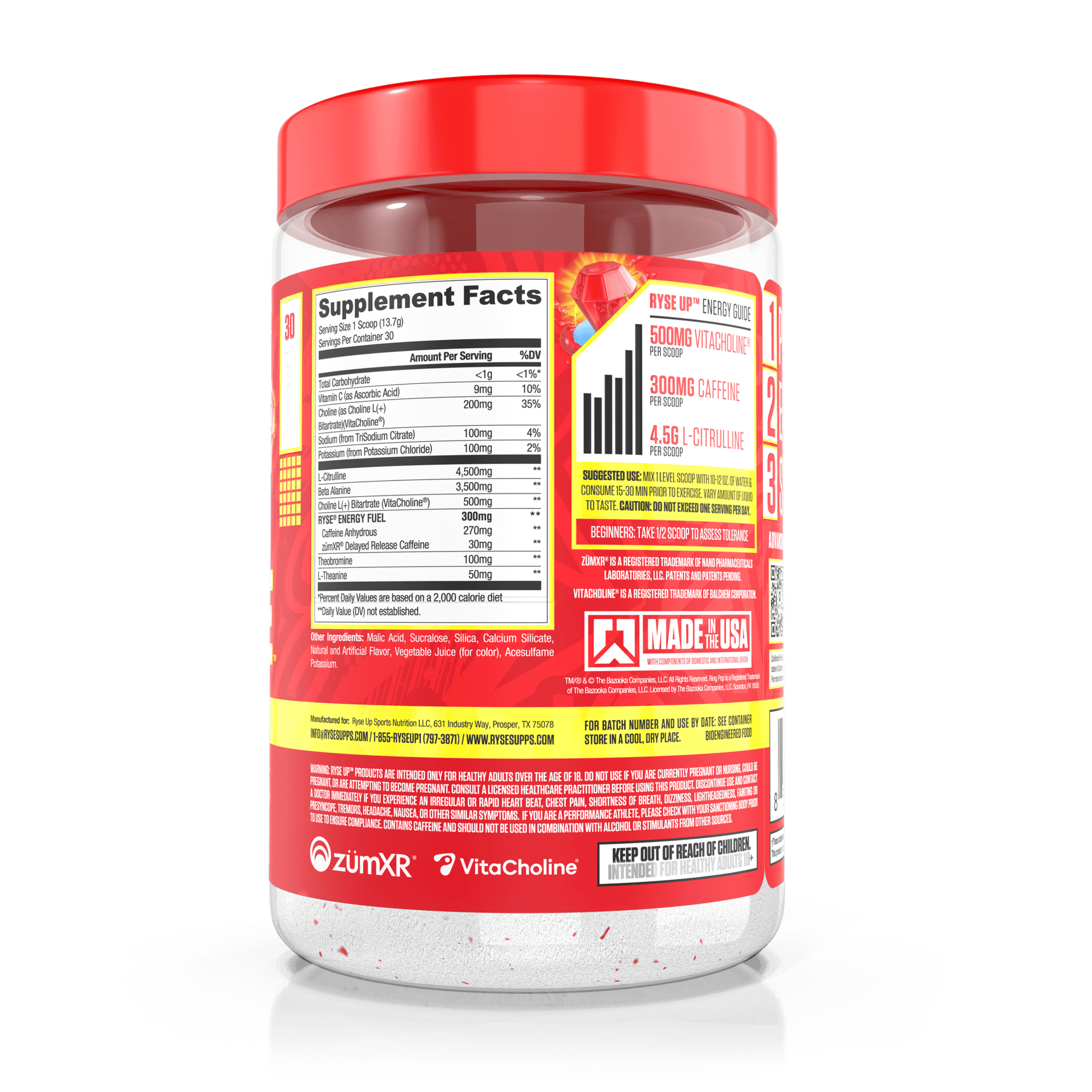 Loaded Pre Ring Pop® Cherry - RYSE Supplements