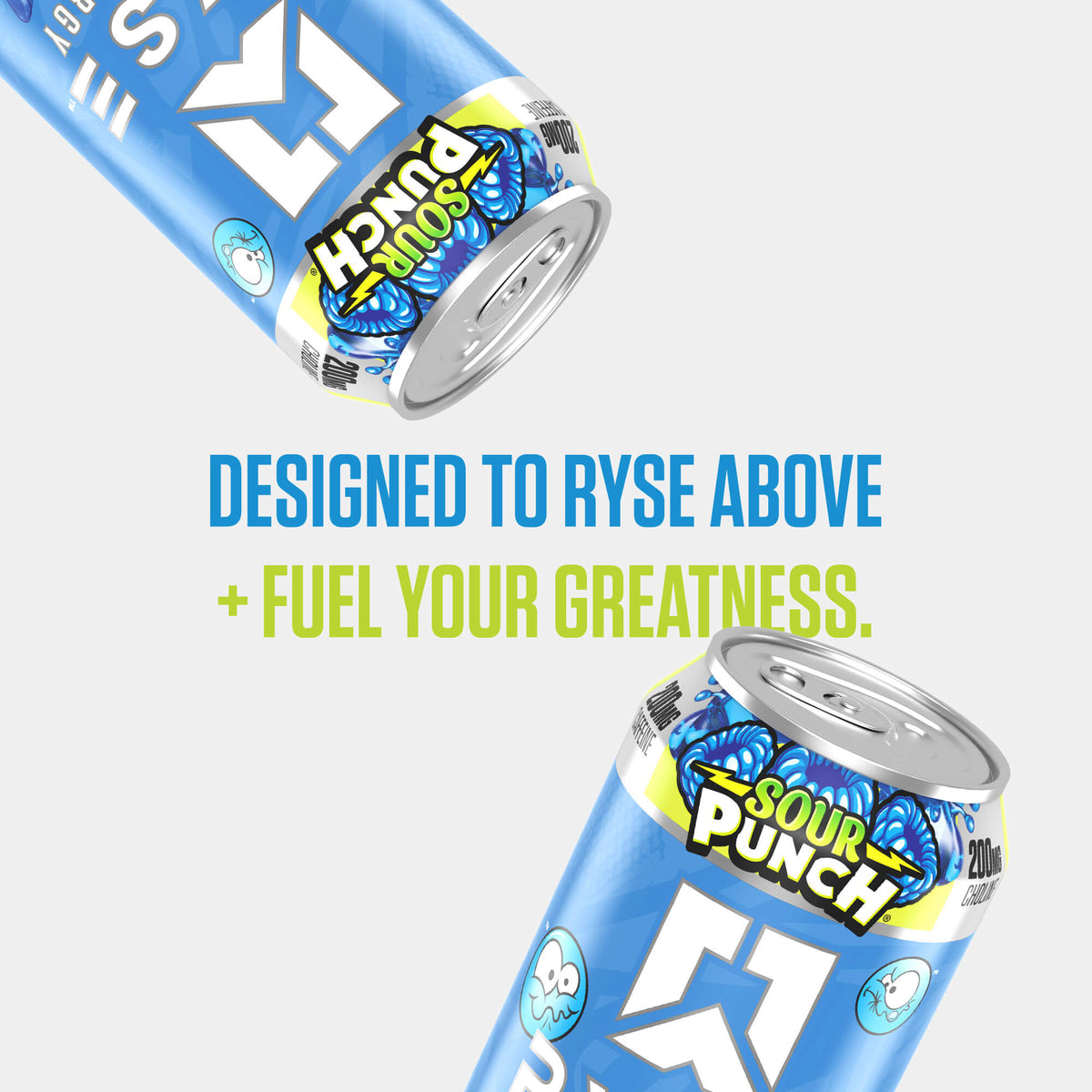 RYSE Fuel Energy Drink 16 fl oz Cans (12-Pack) Sour Punch Blue Raspberry - RYSE Supplements