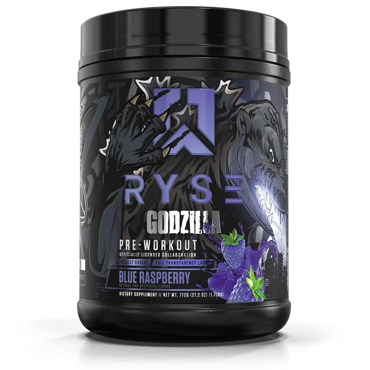 Godzilla Pre-Workout | RYSE Supps Blue Raspberry - RYSE Supplements