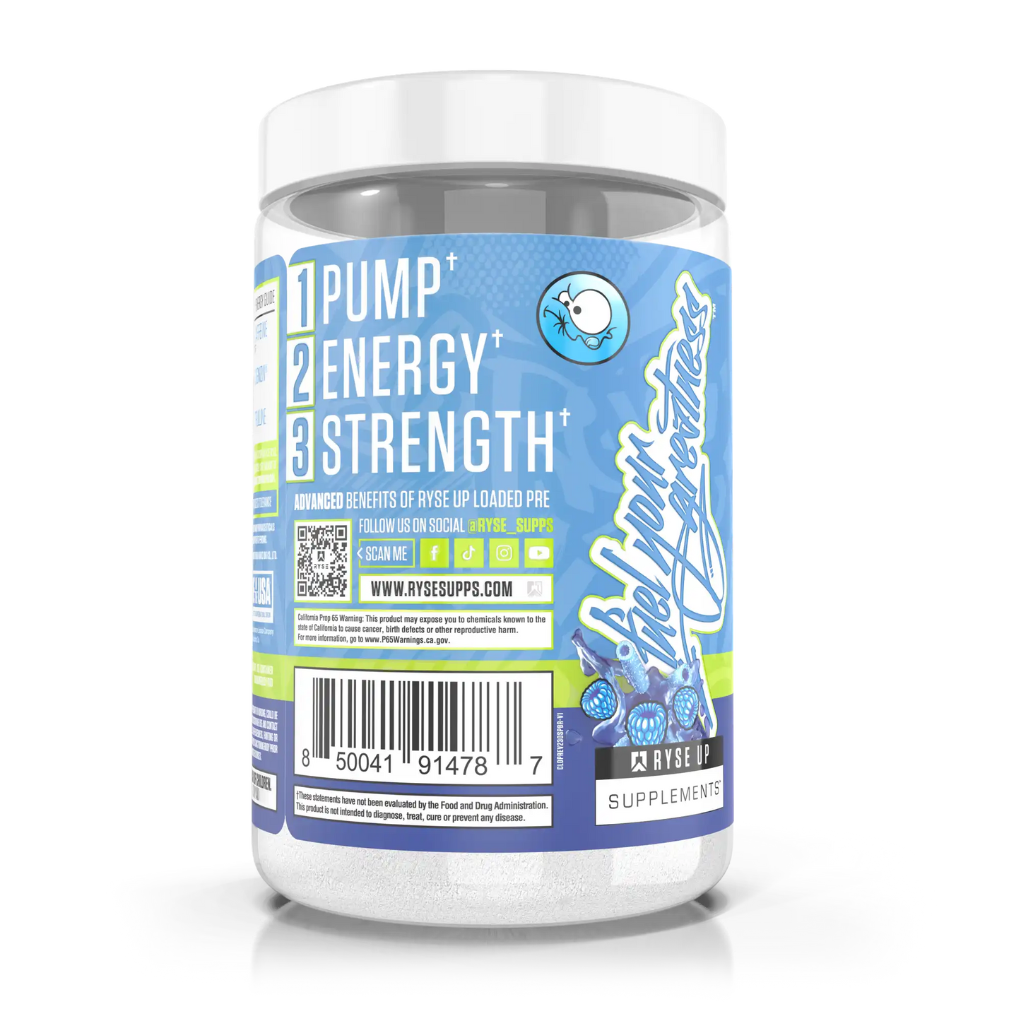 Loaded Pre Sour Punch® Sour Blue Raz - RYSE Supplements