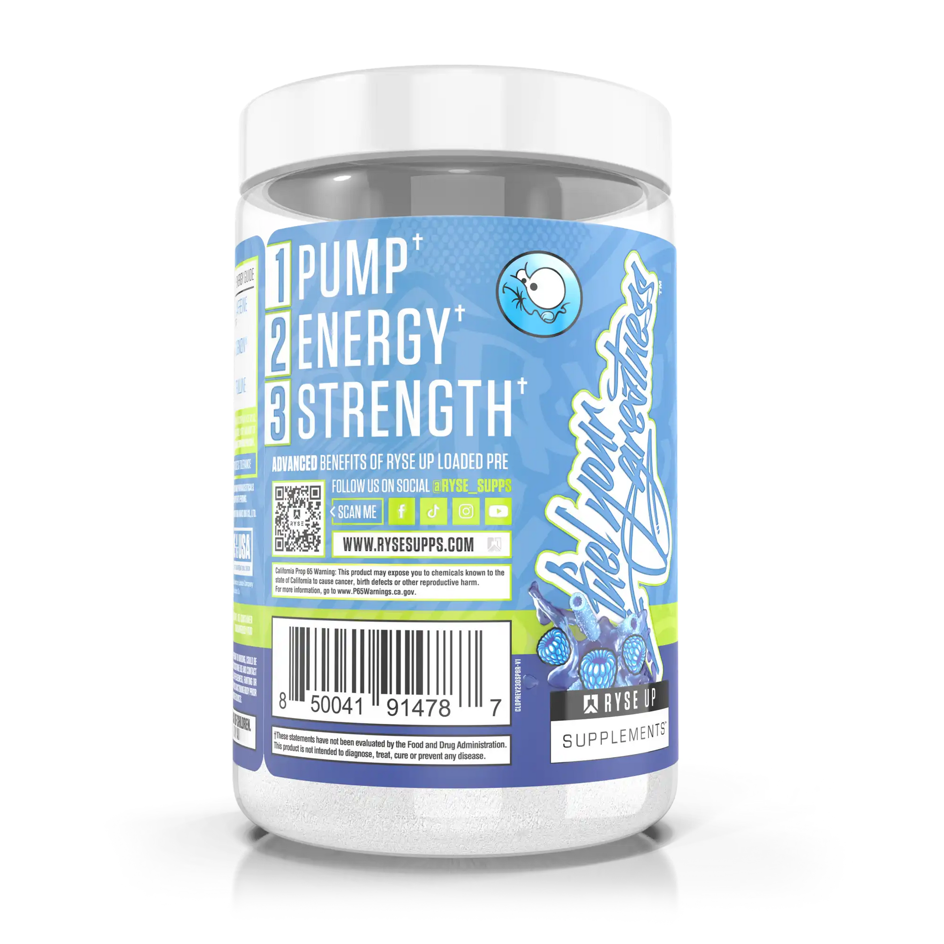 Loaded Pre Sour Punch® Sour Blue Raz - RYSE Supplements
