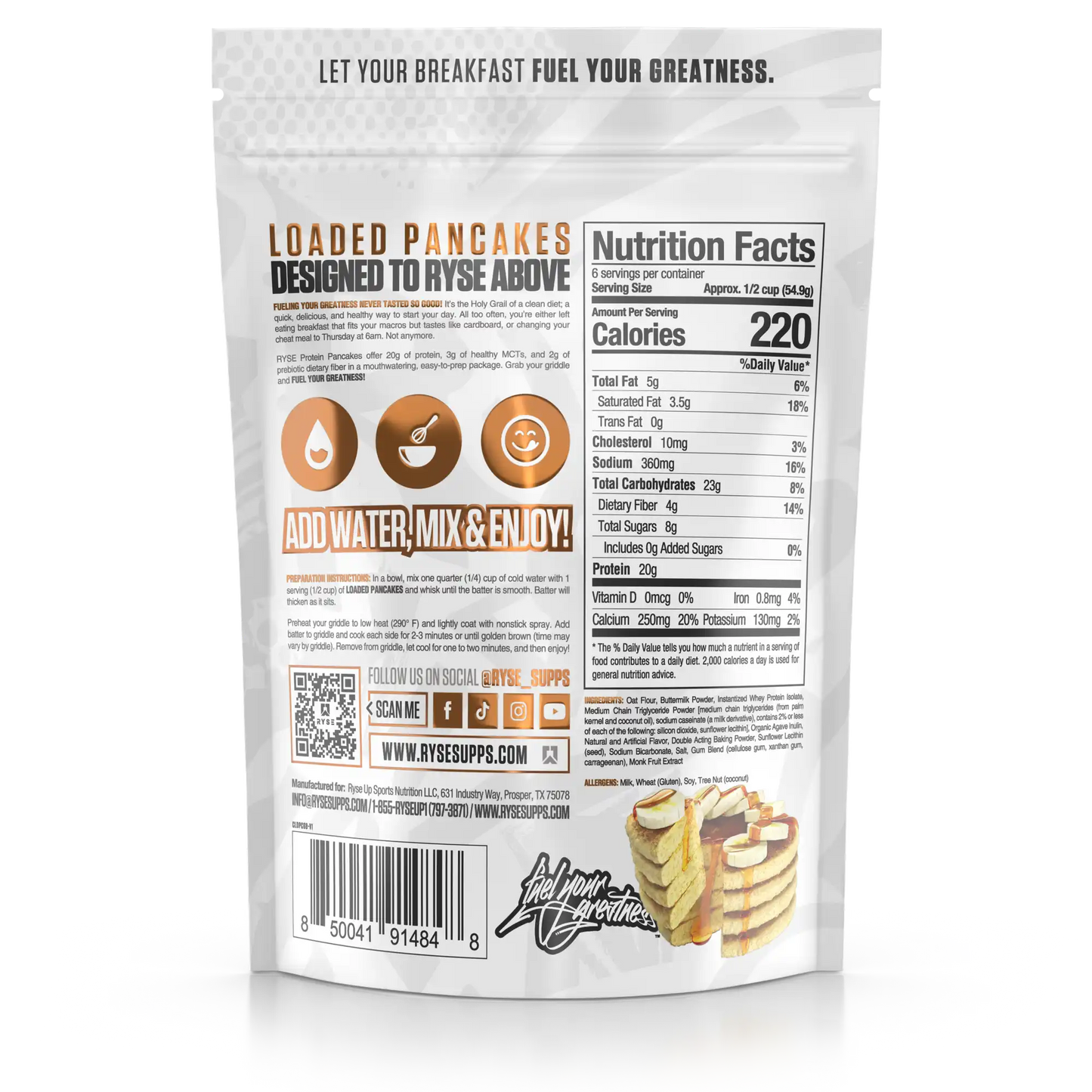 Protein Pancakes Banana - RYSE Supplements