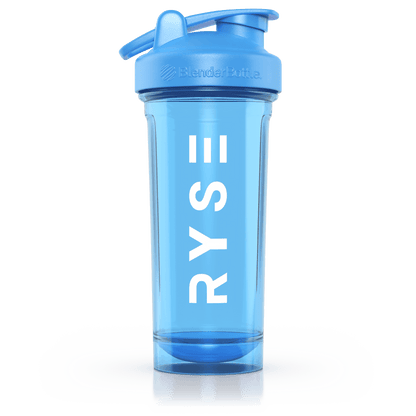 RYSE x Blender Bottle Blue Clear / Vertical Logo (28oz) - RYSE Supplements
