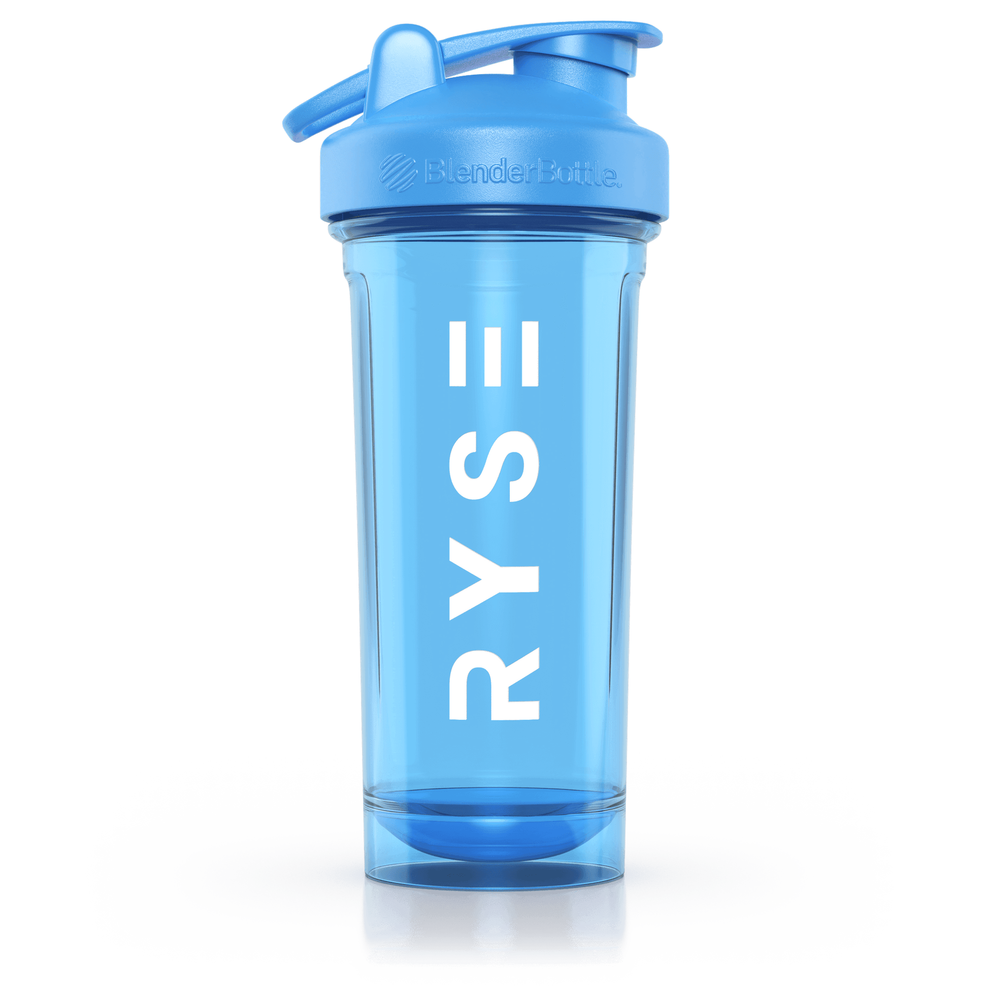 RYSE x Blender Bottle Blue Clear / Vertical Logo (28oz) - RYSE Supplements