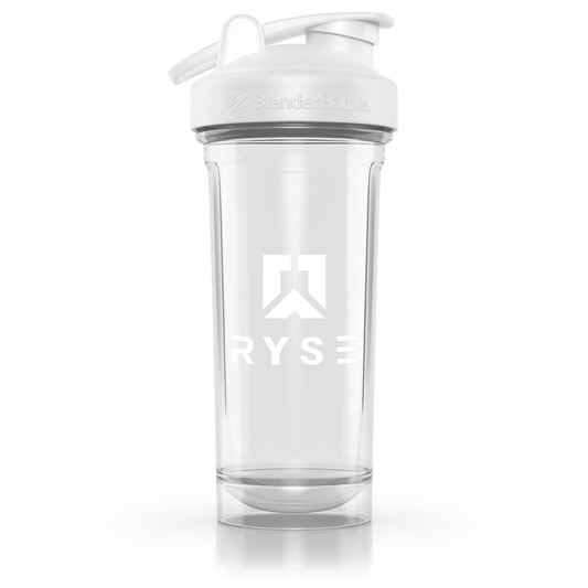RYSE x Blender Bottle White Clear / Box Logo (28oz) - RYSE Supplements