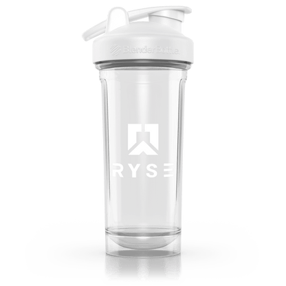 RYSE x Blender Bottle White Clear / Box Logo (28oz) - RYSE Supplements