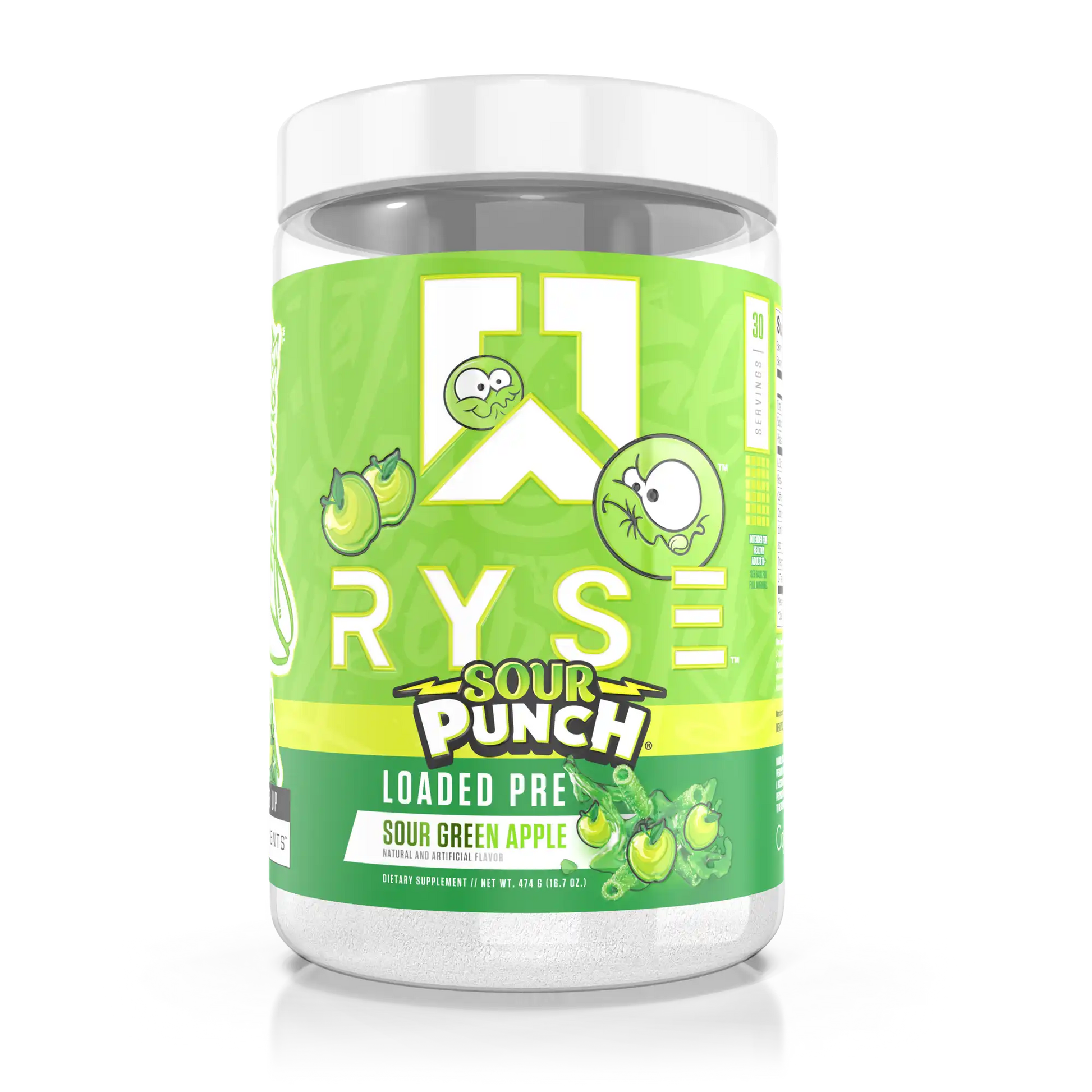 Loaded Pre Sour Punch® Sour Green Apple - RYSE Supplements