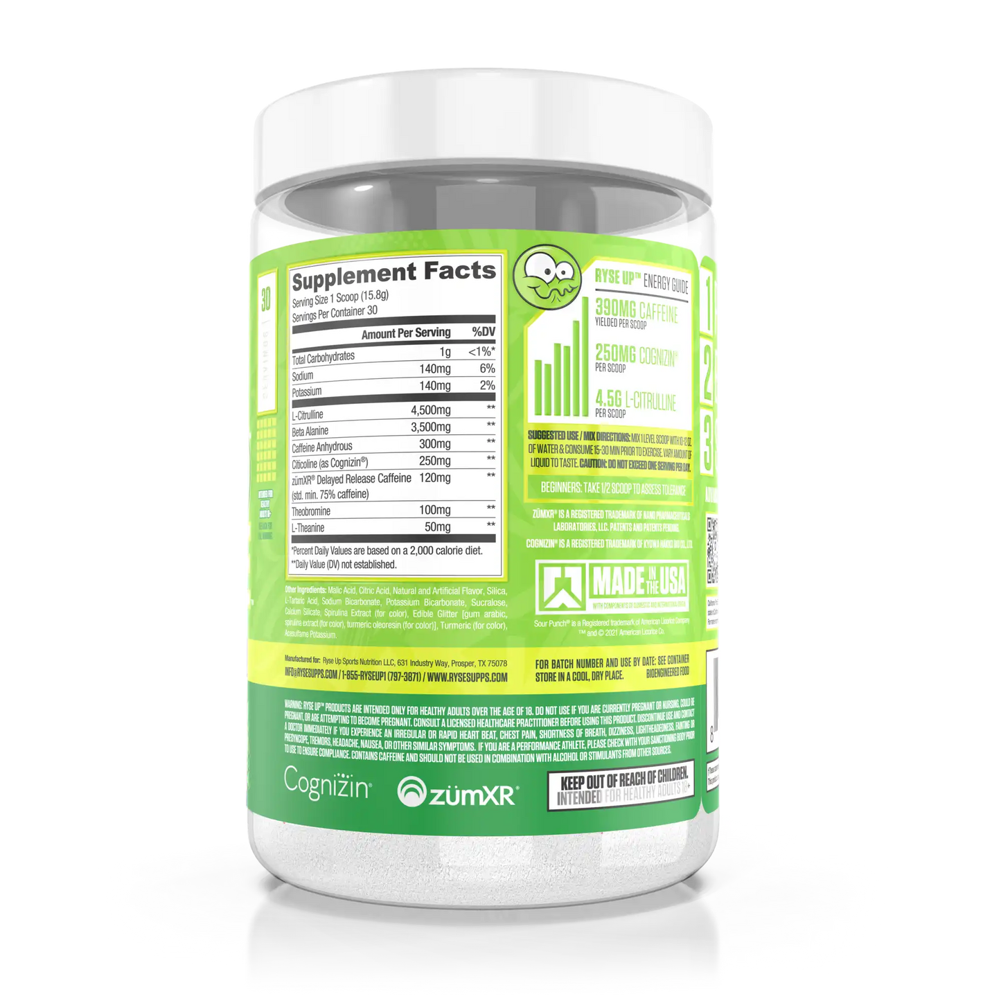 Loaded Pre Sour Punch® Sour Green Apple - RYSE Supplements