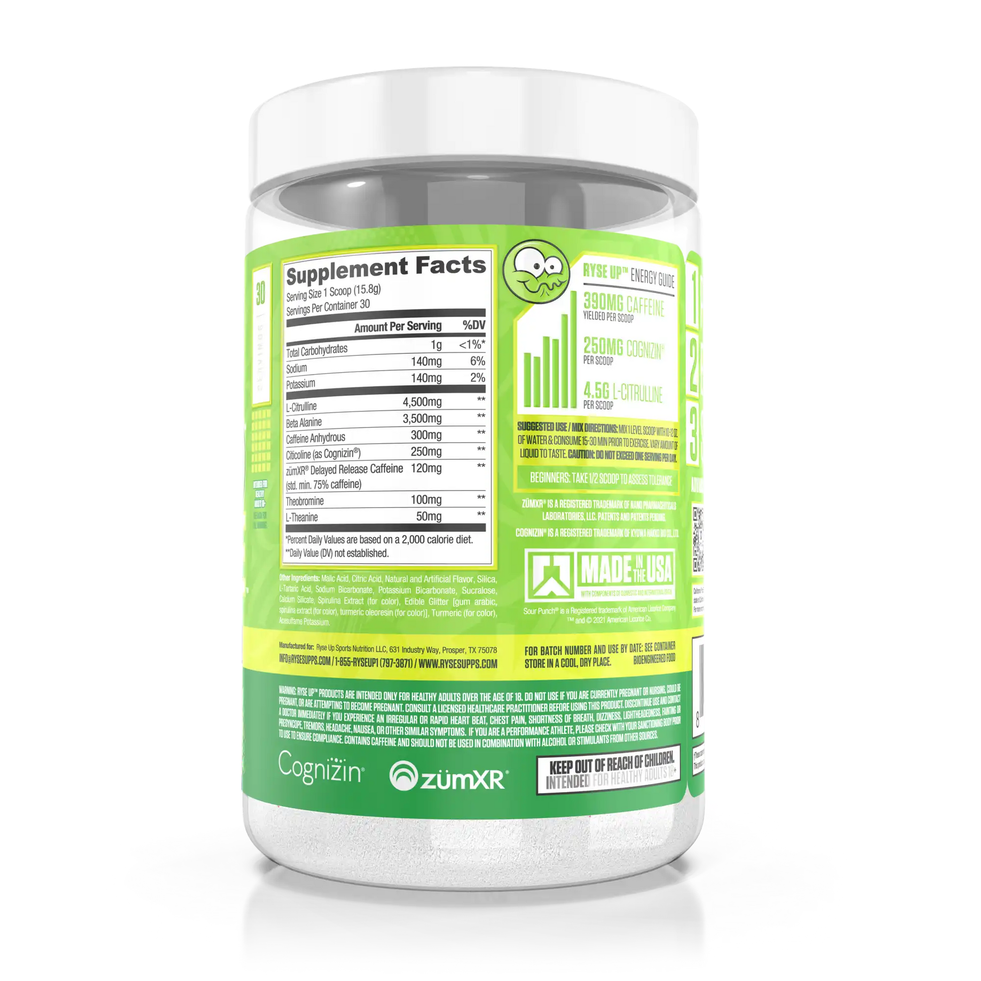 Loaded Pre Sour Punch® Sour Green Apple - RYSE Supplements