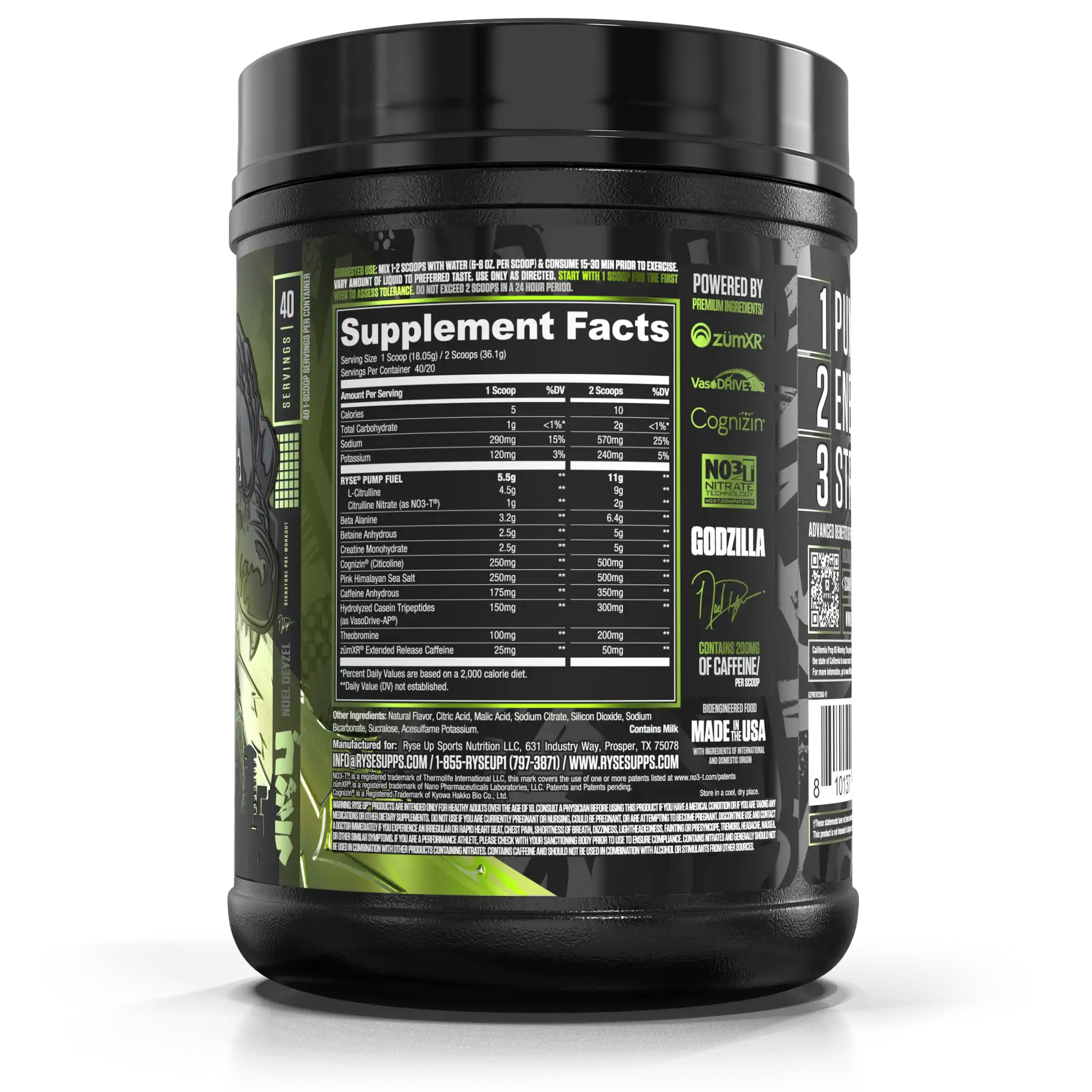 Godzilla Pre-Workout | RYSE Supps Green Apple - RYSE Supplements
