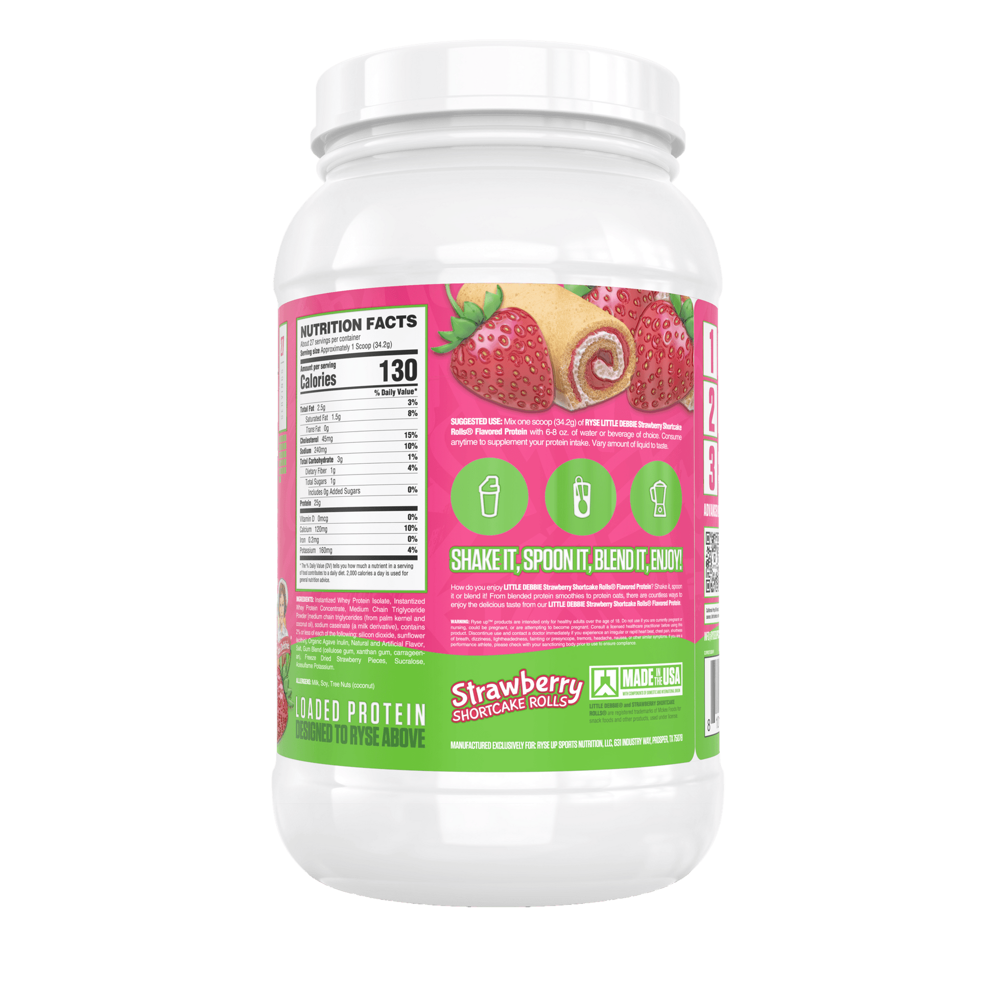 Loaded Protein Little Debbie® Strawberry Shortcake Rolls - RYSE Supplements