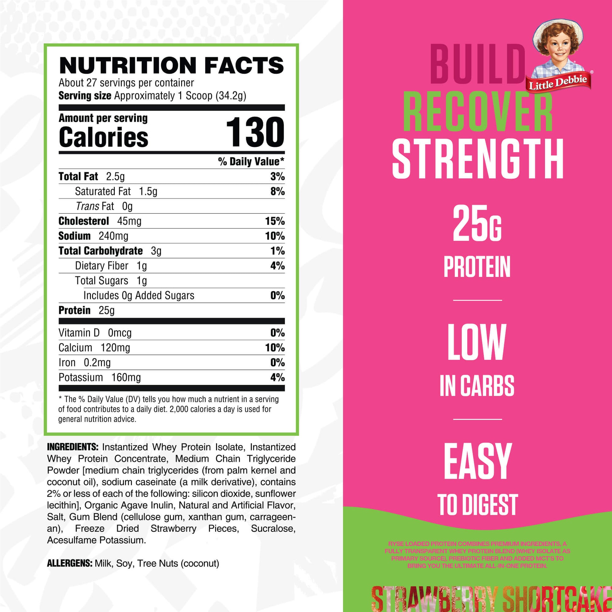 Loaded Protein Little Debbie® Strawberry Shortcake Rolls - RYSE Supplements