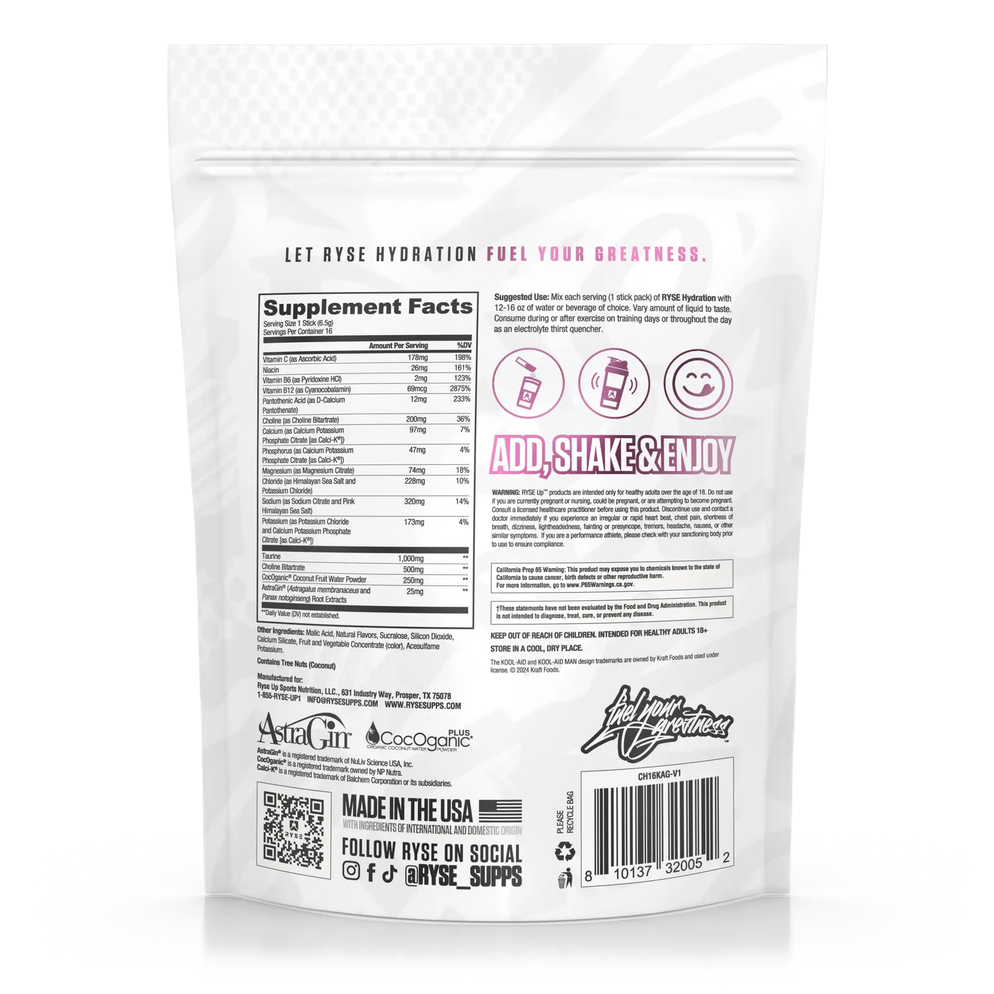 Hydration Sticks Kool-Aid™ Grape - RYSE Supplements