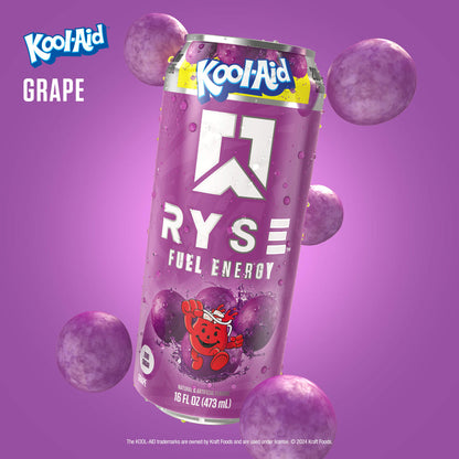 RYSE Fuel Energy Drink 16 fl oz Cans (12-Pack) Grape Energy Drink - RYSE Supplements