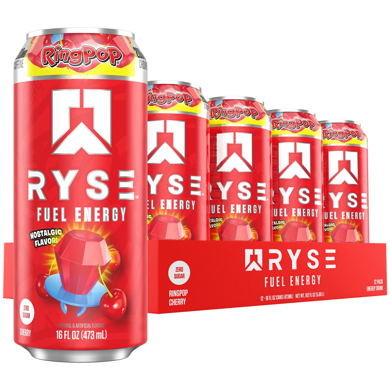 RYSE Fuel Energy Drink 16 fl oz Cans (12-Pack) Cherry Energy Drink - RYSE Supplements