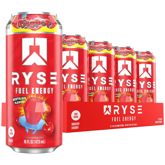 RYSE Fuel Energy Drink 16 fl oz Cans (12-Pack) Cherry Energy Drink - RYSE Supplements