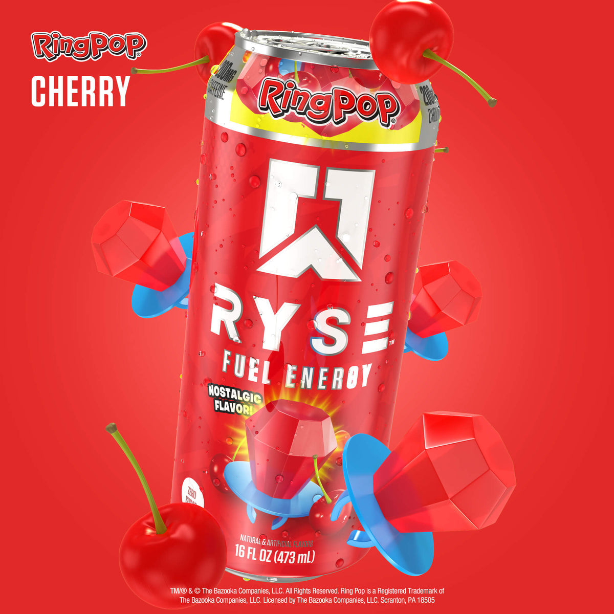 RYSE Fuel Energy Drink 16 fl oz Cans (12-Pack) Cherry Energy Drink - RYSE Supplements