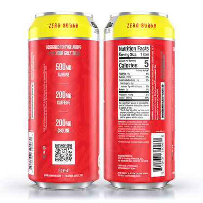 RYSE Fuel Energy Drink 16 fl oz Cans (12-Pack) Cherry Energy Drink - RYSE Supplements