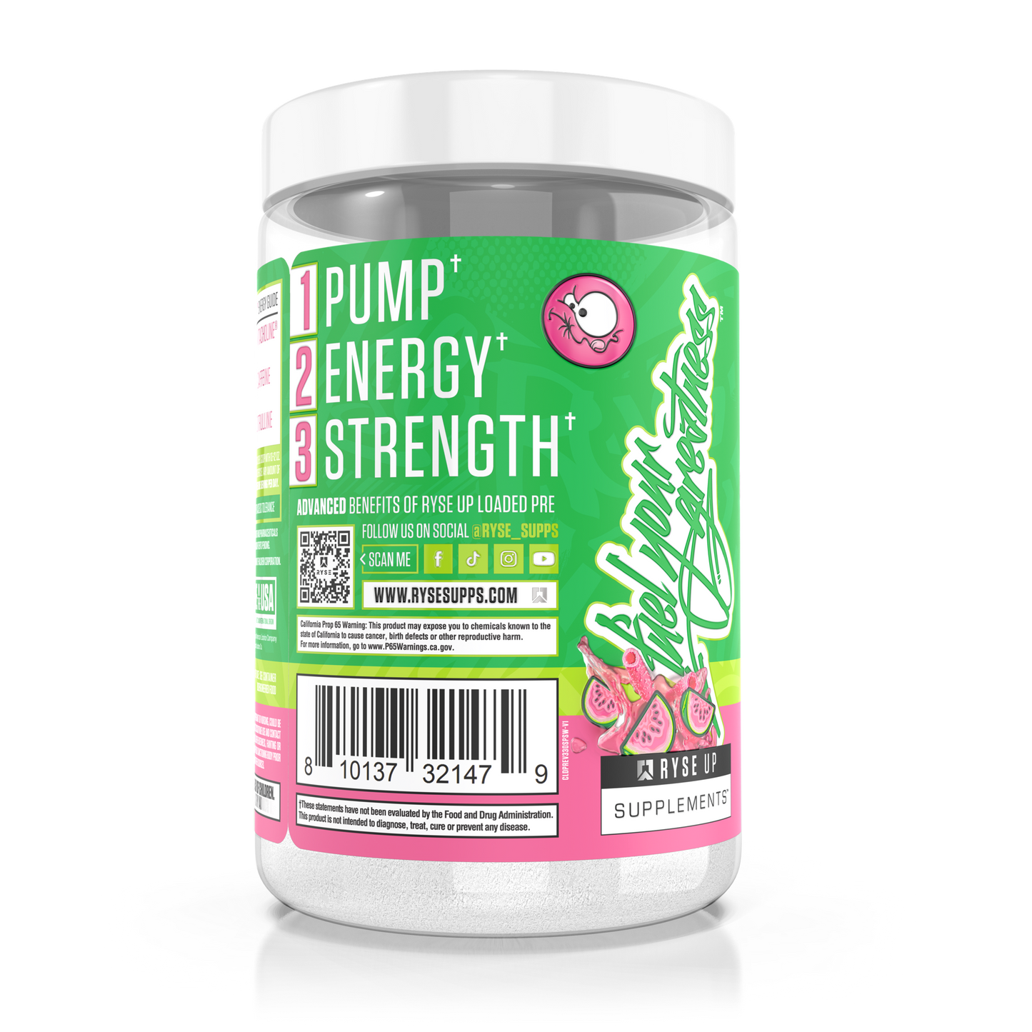 Loaded Pre Sour Punch® Sour Watermelon - RYSE Supplements
