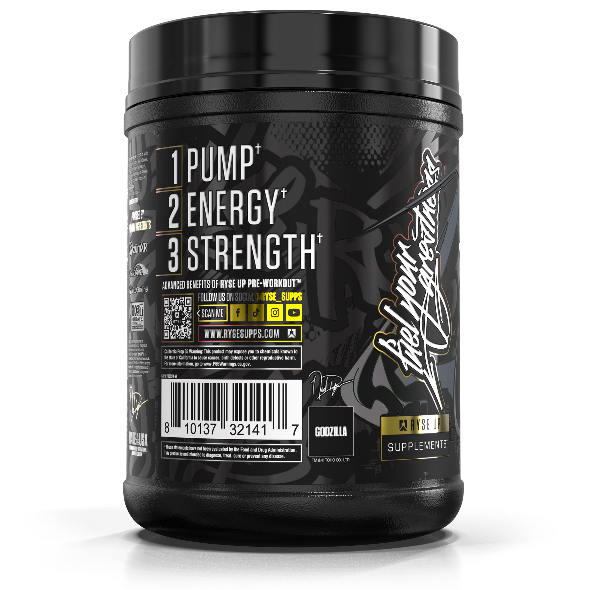 Godzilla Pre-Workout | RYSE Supps Strawberry Mango - RYSE Supplements