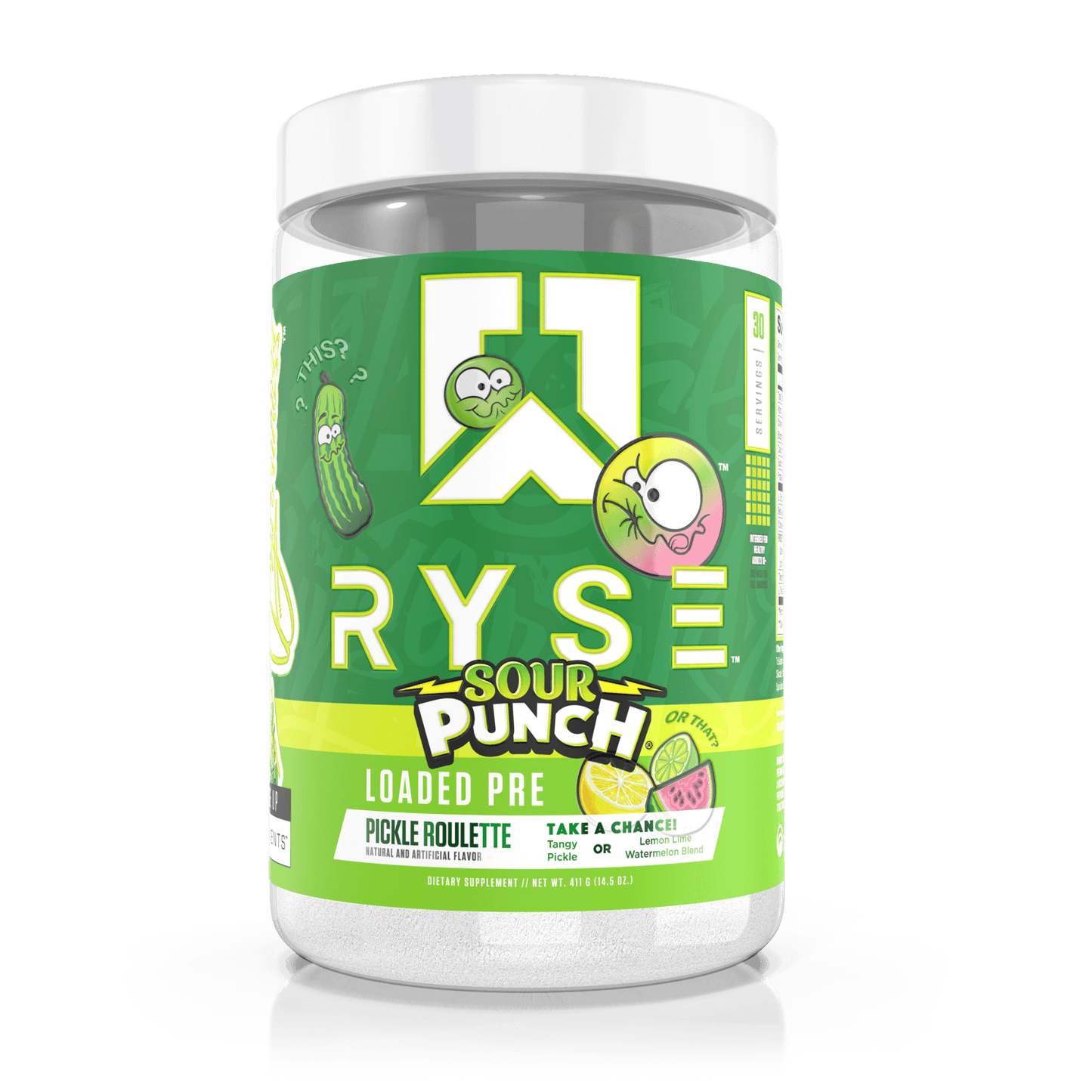 Loaded Pre Sour Punch® Pickle Roulette (Rainbow) - RYSE Supplements