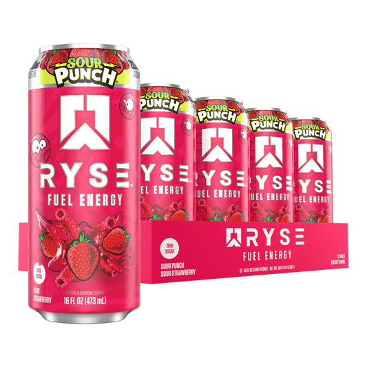 RYSE Fuel Energy Drink 16 fl oz Cans (12-Pack) Cherry Limeade - RYSE Supplements