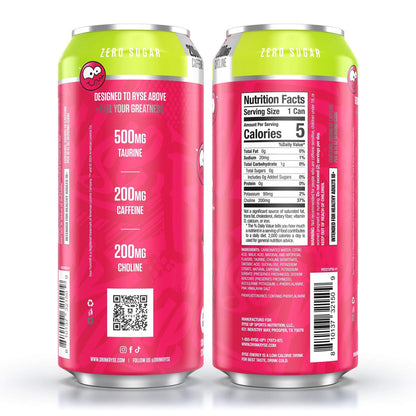 RYSE Fuel Energy Drink 16 fl oz Cans (12-Pack) Cherry Limeade - RYSE Supplements