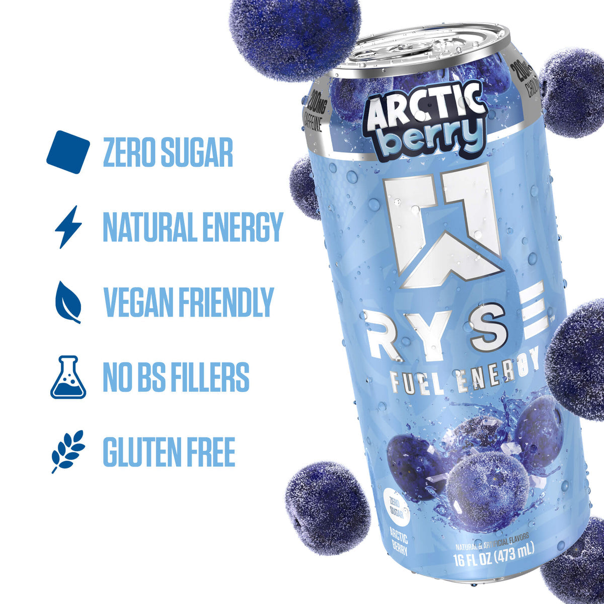 RYSE Fuel Energy Drink Arctic Berry (12 Pack) - RYSE Supplements