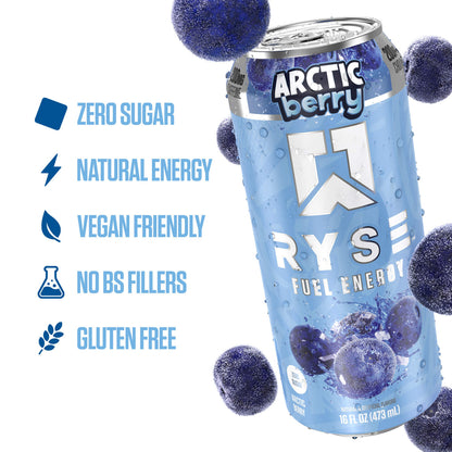 RYSE Fuel Energy Drink Arctic Berry (12 Pack) - RYSE Supplements