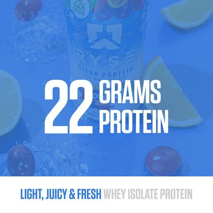 Clear Whey RTD Protein (12 Pack) Tropical Punch Protein Drink - RYSE Supplements