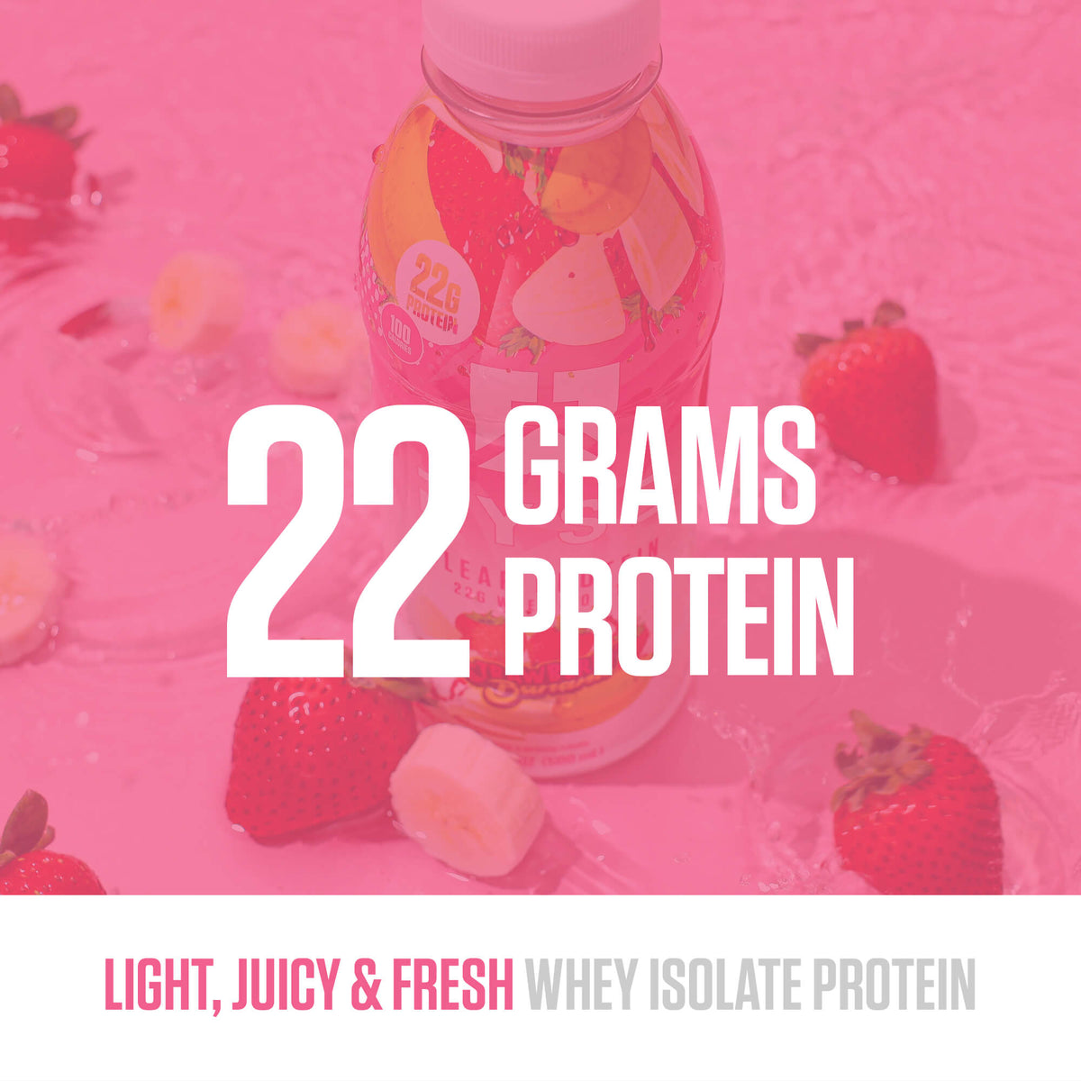 Clear Whey RTD Protein (12 Pack) Strawberry Banana Protein Drink - RYSE Supplements