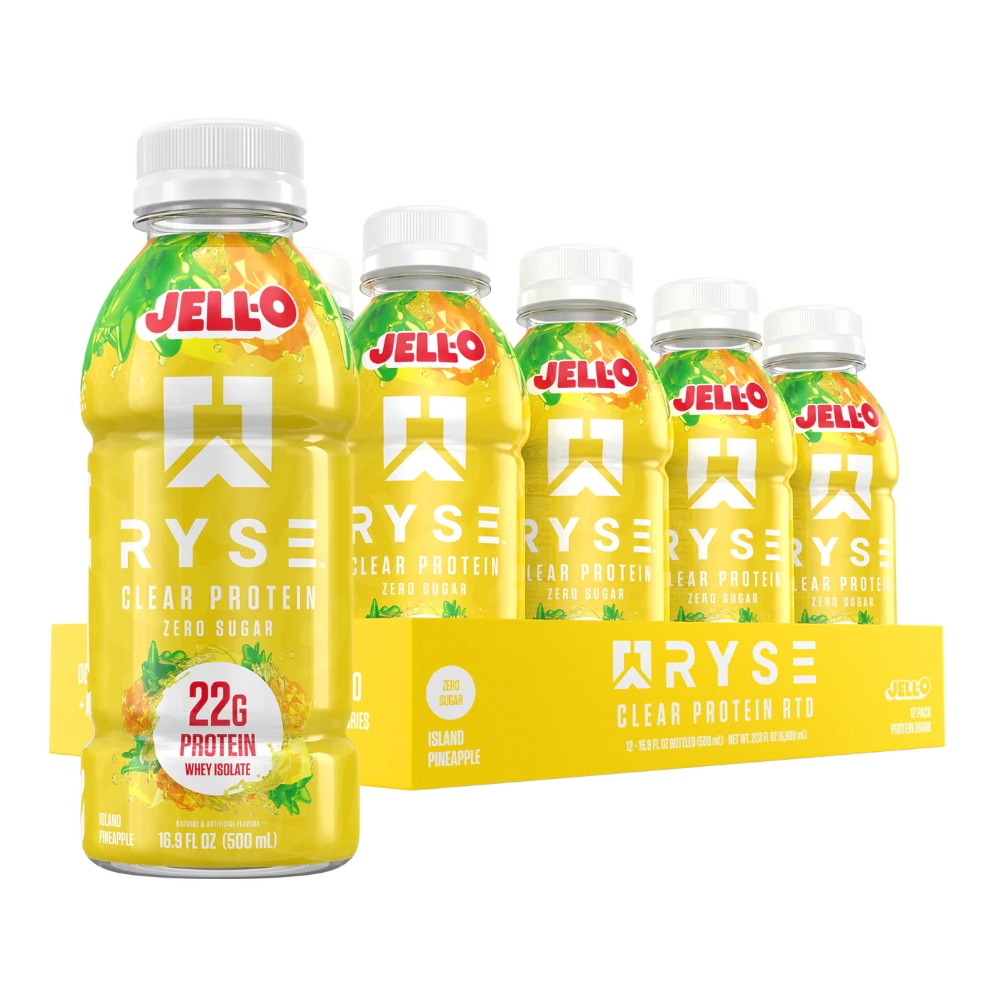 Clear Whey RTD Protein (12 Pack) Island Pineapple Protein Drink - RYSE Supplements